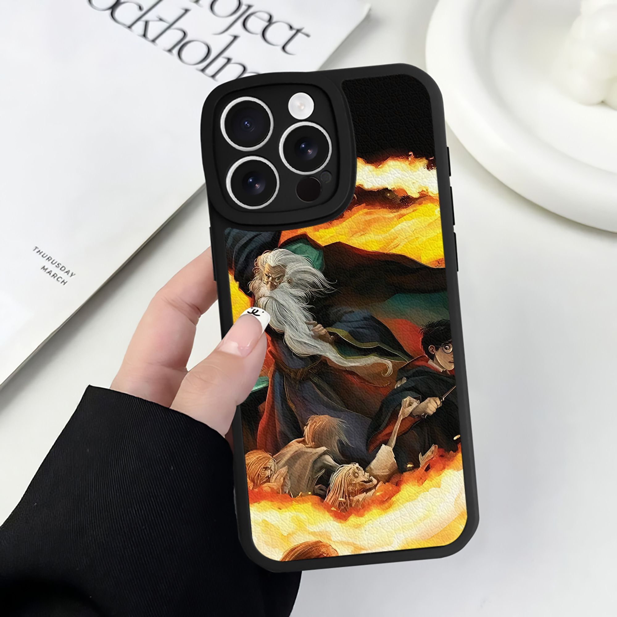（画像用） Harry Potter ハリー・ポッターシリーズ 【iPhone 16シリーズ対応】シリコンスマホケース（レザー調） 材質：シリコン